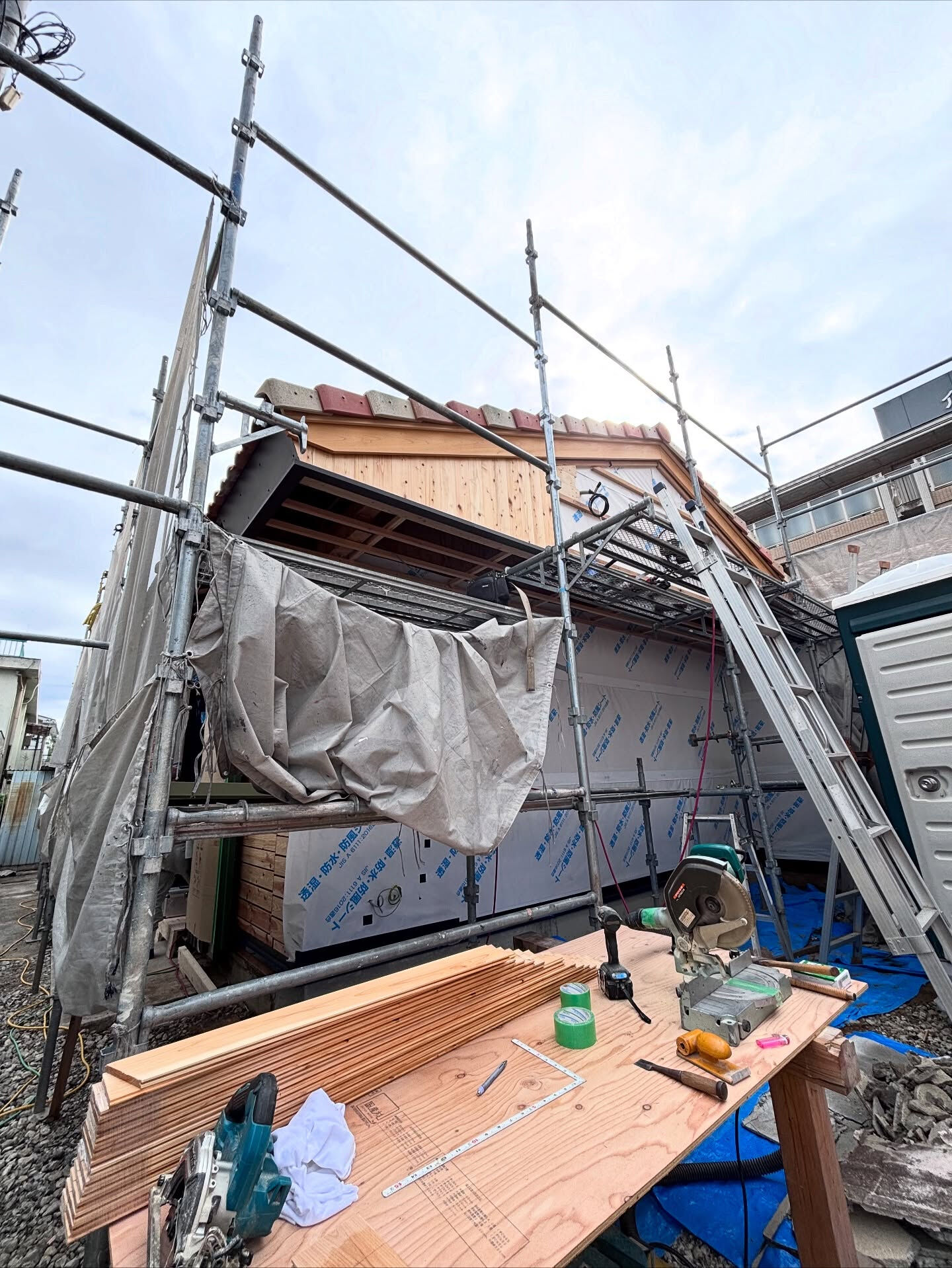 平屋リノベーション現場にて