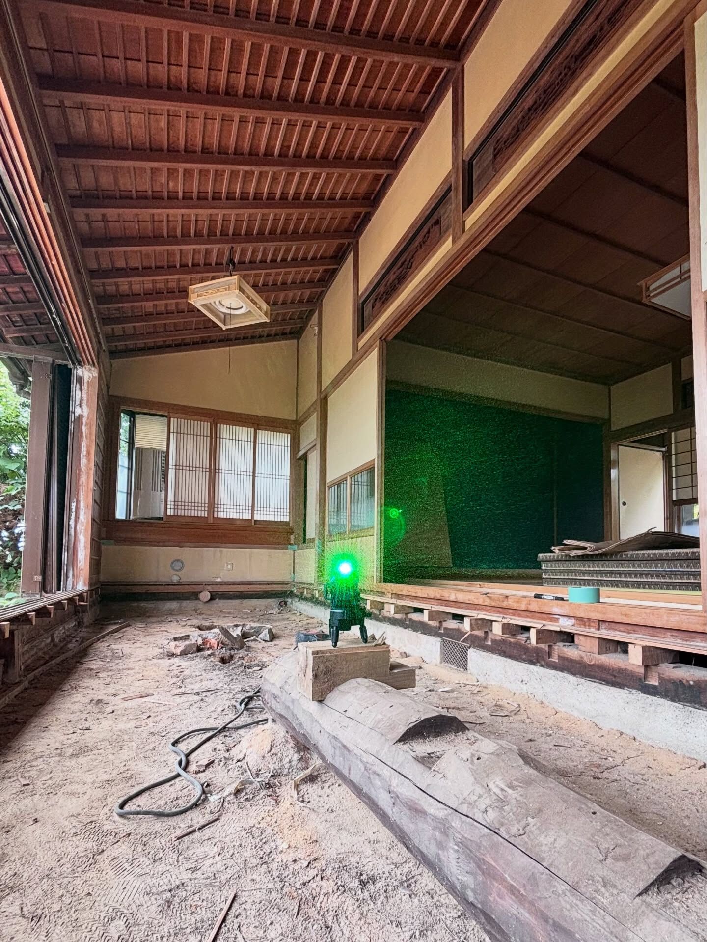 古民家リフォーム工事にて