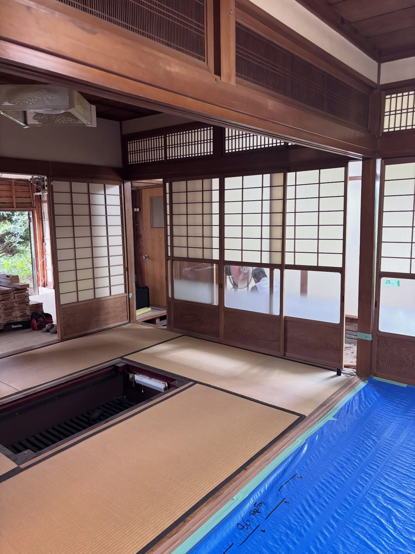 古民家リフォーム工事にて