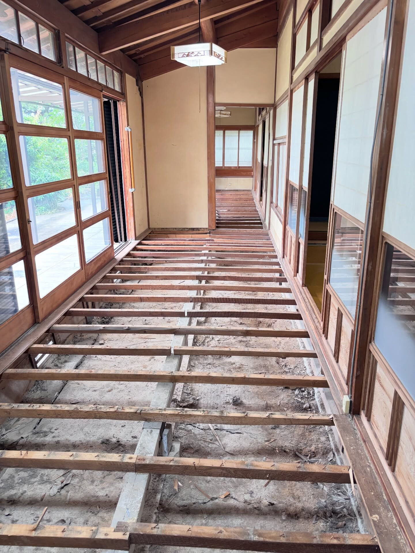 古民家リフォーム工事にて